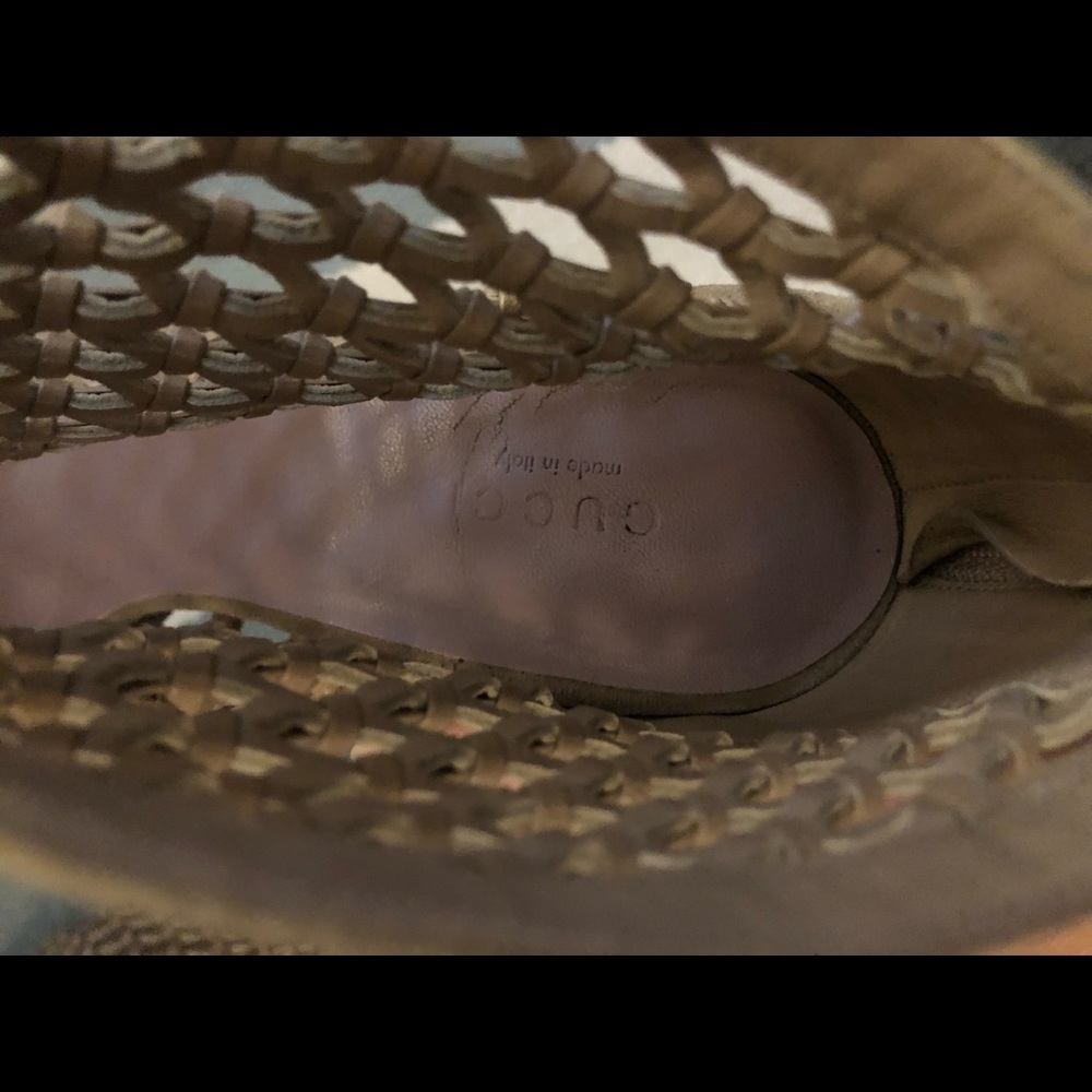 Gucci peep toe suede heeled booties - Picture 5 of 8